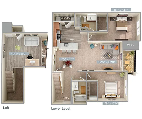 Floor plan B1L-2-1387sq