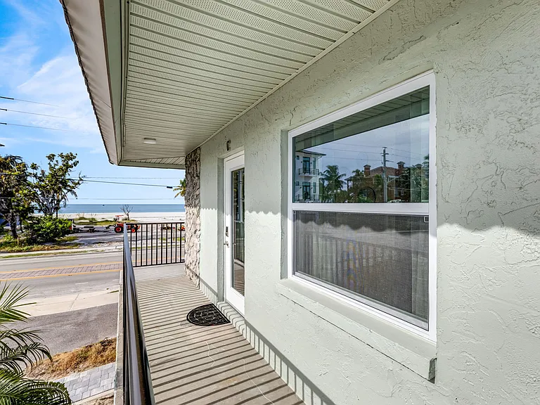 step outside and walk straight across the street through the deeded beach access to water for your morning walk
