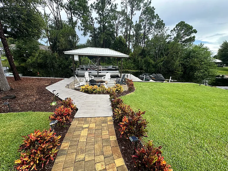 Back dock and fire pit