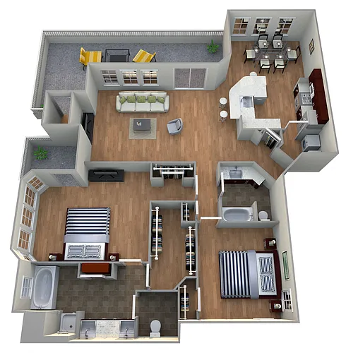 Floor plan 2C GARDENS