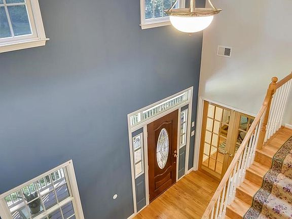 Two story light filled foyer