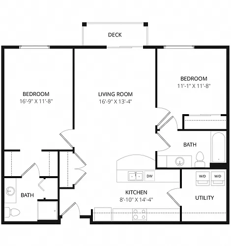 Floor plan 2x2 Missouri