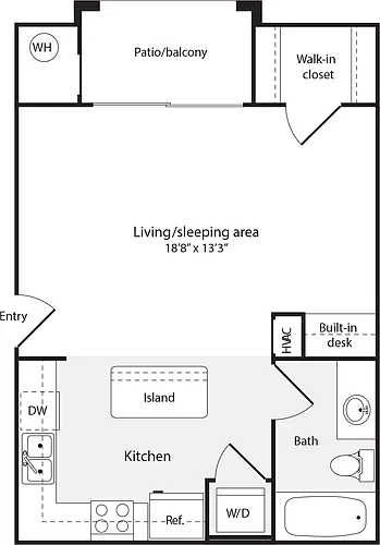 Floor plan Studio A