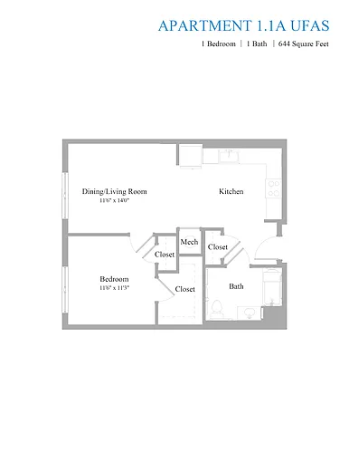 Floor plan 1A UFAS