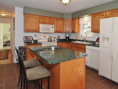 Large kitchen with island. 