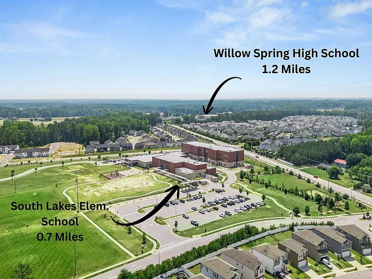 Elementary and High Schools are literally a walking distance from the house