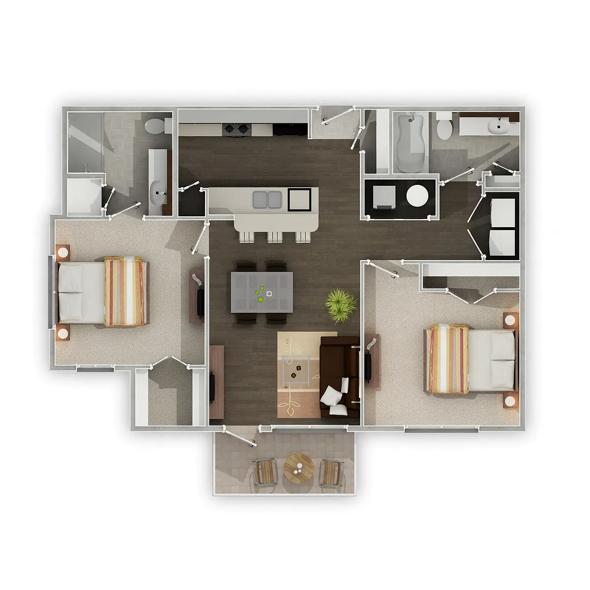 Floor plan The Devonian - Furnished