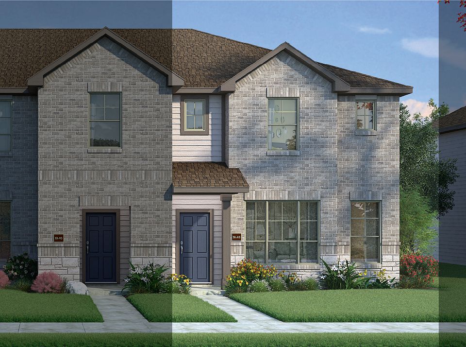 Crockett with Elevation 3B Stone Exterior 2023 Townhomes