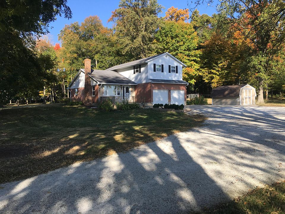 The house sits 650 ft from the road. This is the view of the house when first approaching, while driving up the lane.