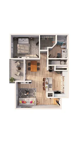 Floor plan A1C Renovated