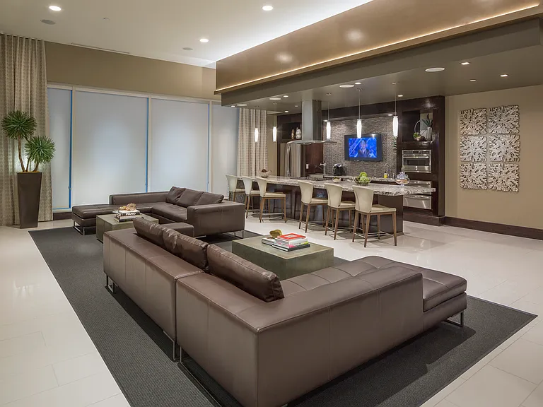 Sleek seating in a stylish lounge area.