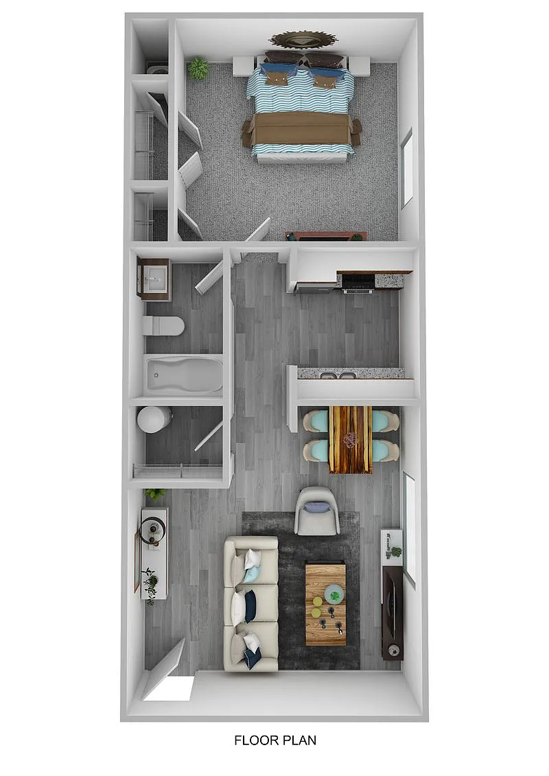 Floor plan 1 Bedroom 1 Bath