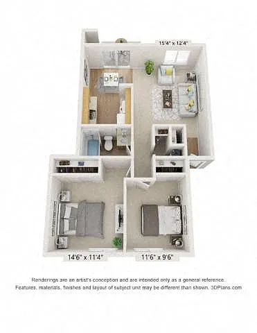 Floor plan 2x1 AE Renovated