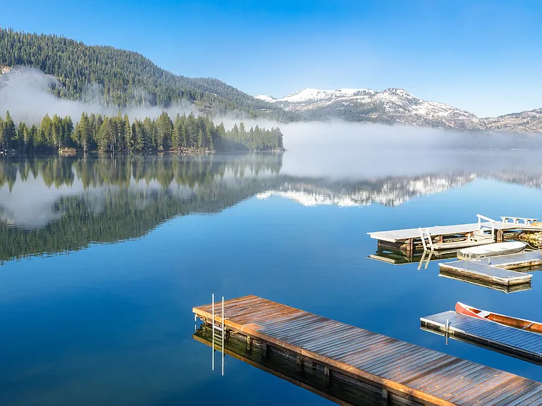 Watching the morning fog rise to reveal another gorgeous Donner Day