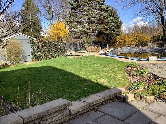 Fully fenced in yard