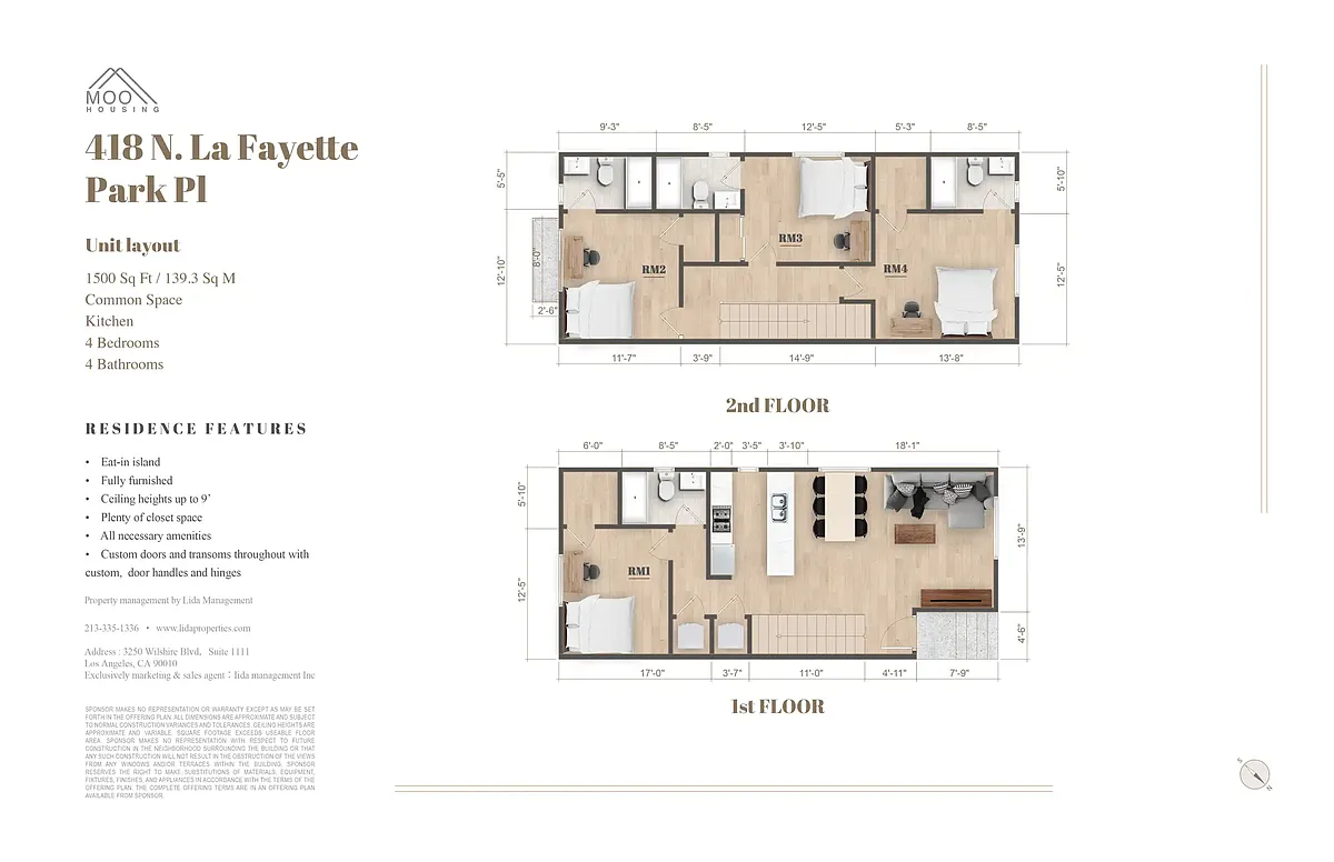 Floor plan Private Room for 4B4B at 418 N La Fayette Park Pl