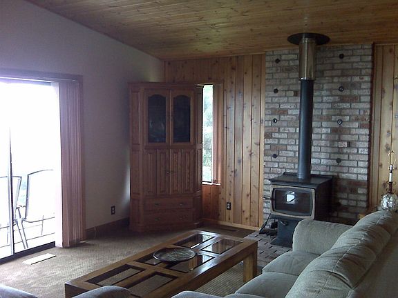 Family Room with Wood Burning Stove