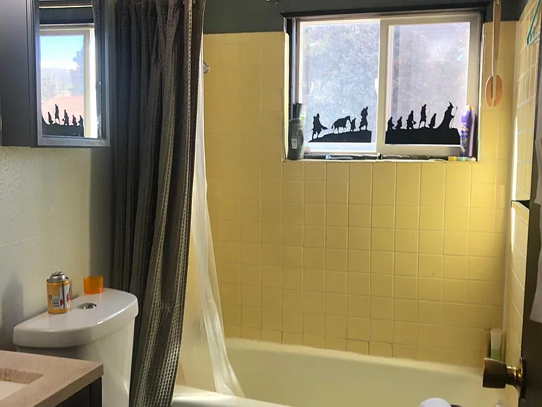 The bathroom is newly remodeled!