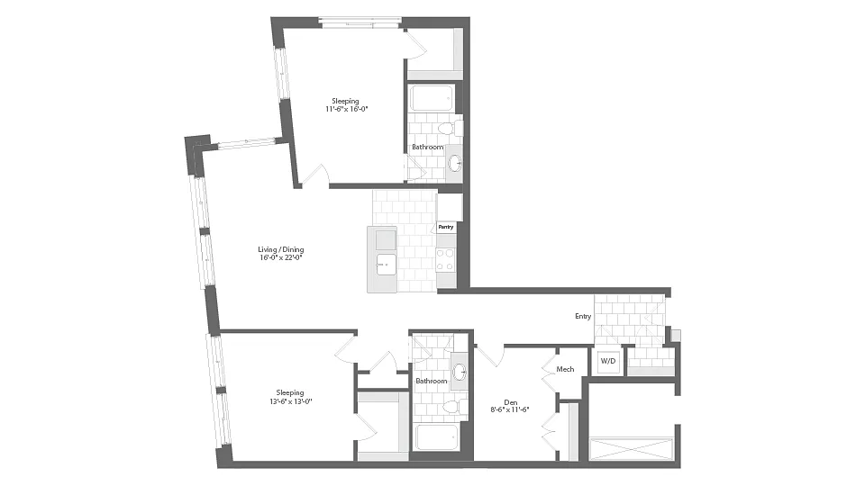 Floor plan Charleston Den