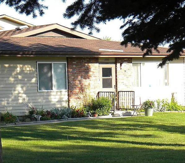 Lawn in front of building