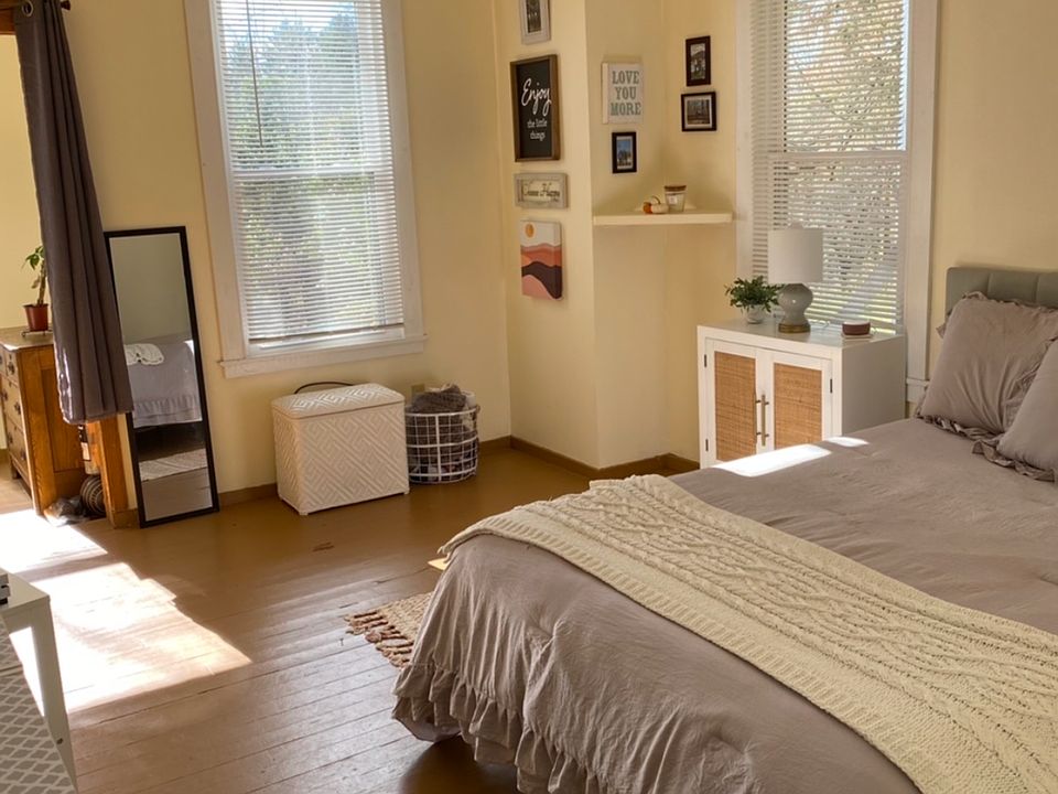 This is the one room with a closet.