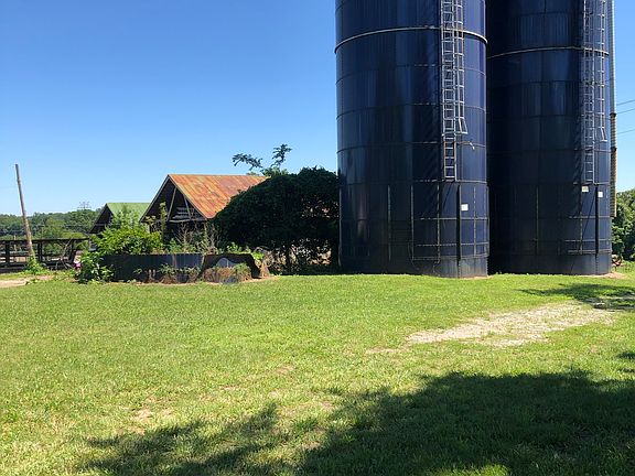Silos and storage shed