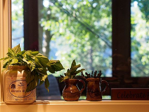Kitchen Window Out to Porch