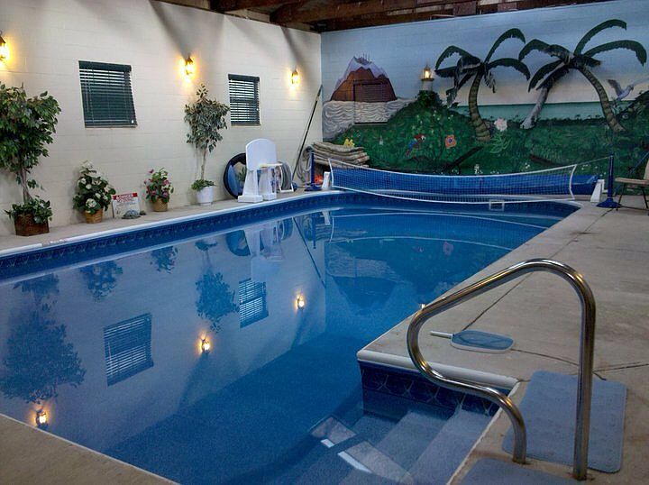 Indoor heated 16x32 pool.