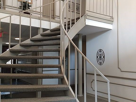 Building stairs at entrance.