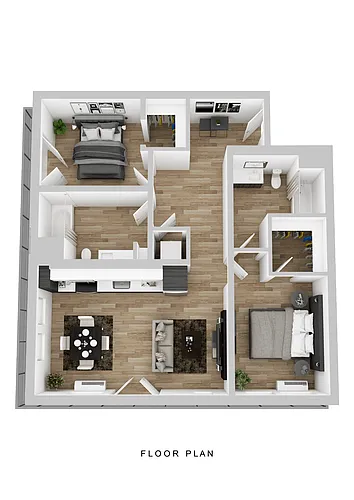 Floor plan Klipsan - 2 Bed A Small Patio