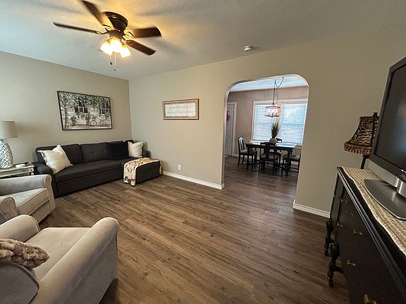 Living Room and all rooms in the home have luxury vinyl plank flooring.