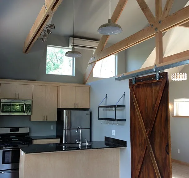 Lots of light with vaulted ceilings.