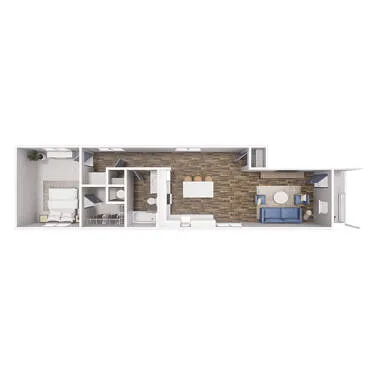 Floor plan 1 x 1- A1 770 SQ FT