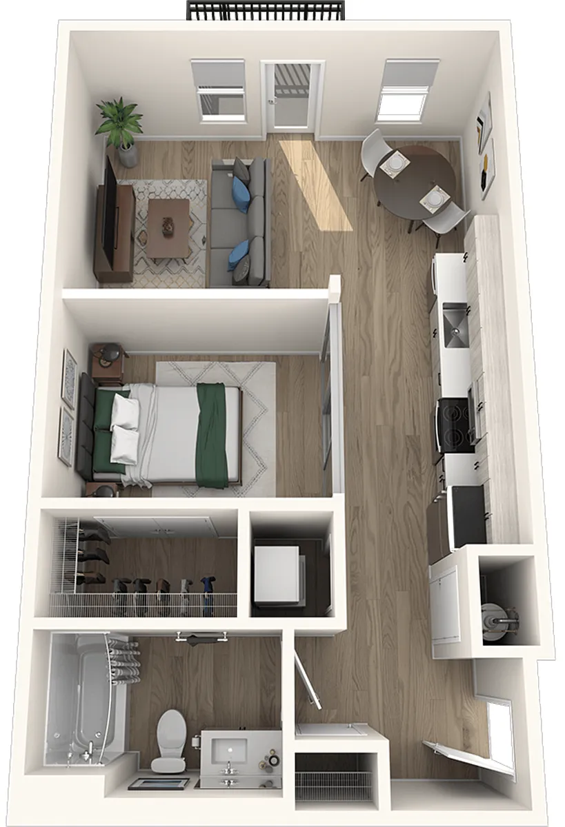 Floor plan 1X1 Urban A2