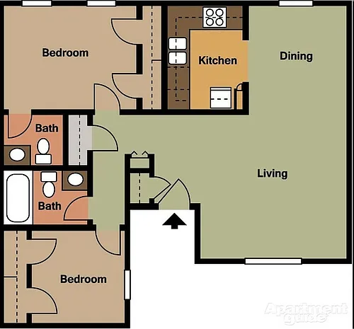 Floor plan 2X15