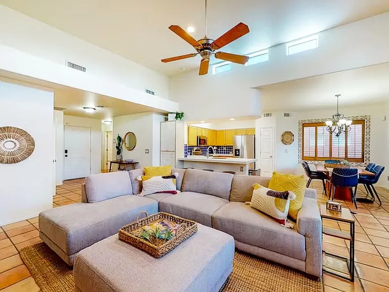 Open concept including kitchen dining, and living room.