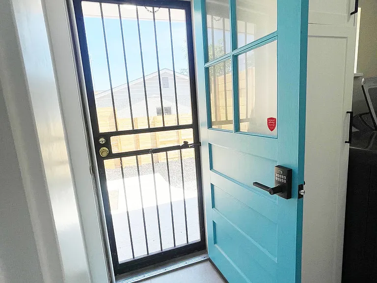 Exterior security door and digital locks