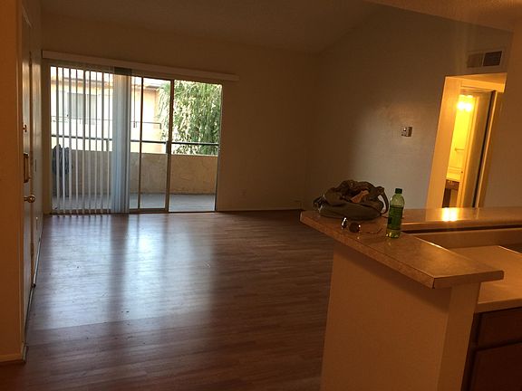 Living room with wood laminate flooring