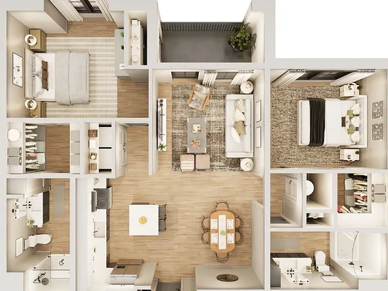 B2a - 2 Bed _ 2 Bath B2a - 2 Bed _ 2 Bath