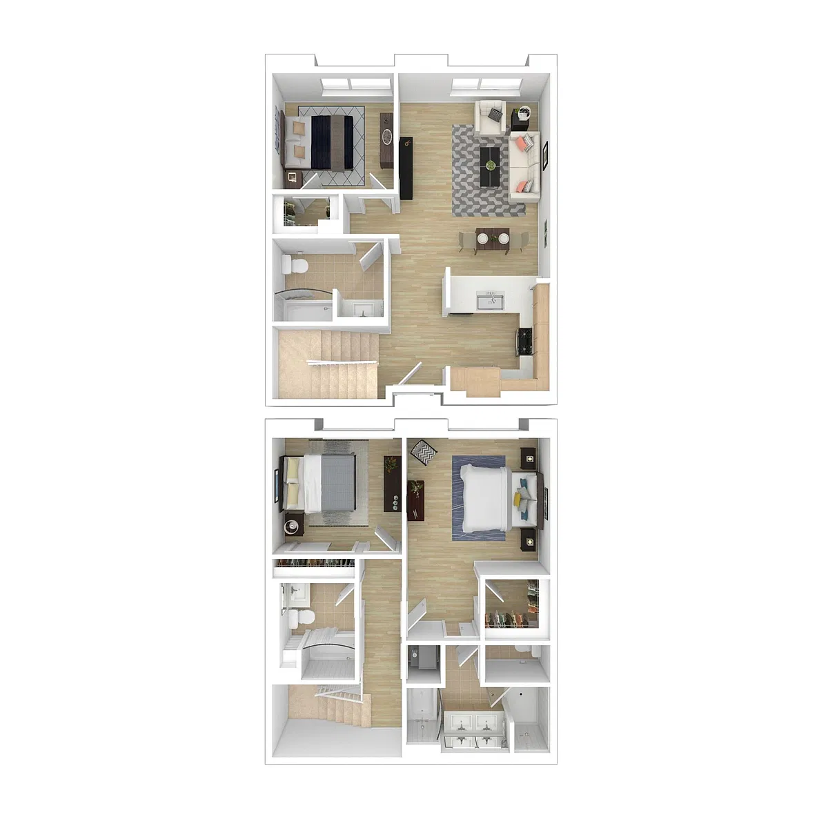 Floor plan Large 3 Bedroom 3 Bath