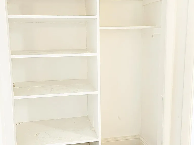 Hallway closet offers plenty of storage space