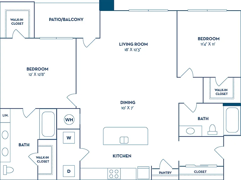 2 Bedroom | 2 Bath | 1176 SF | Renovated 2 Bedroom | 2 Bath | 1176 SF | Renovated