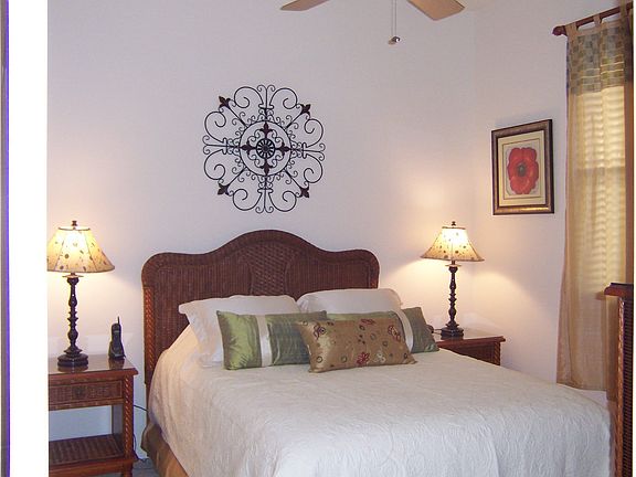 One of two guest rooms