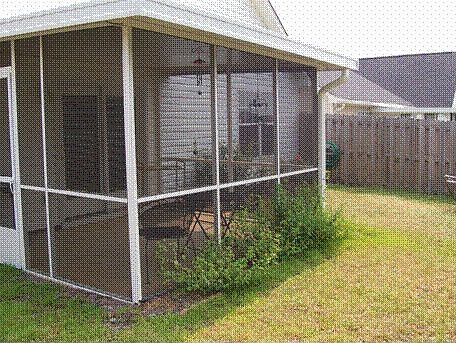 Screened in porch