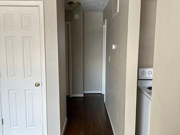 Hallway between kitchen and living room