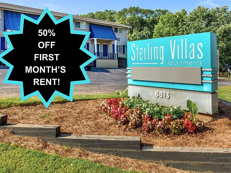 Unlock a great deal at Sterling Villas Apartments with 50% off your first month's rent! Enjoy beautifully landscaped grounds and convenient amenities designed for a comfortable lifestyle. Don't miss outschedule your tour today!