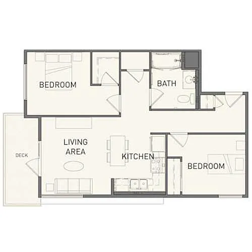 Floor plan 2bd 1 bath