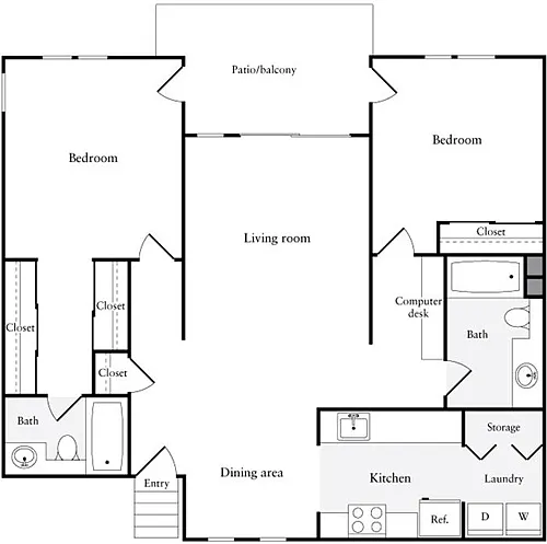 Floor plan 2 Bedrooms D