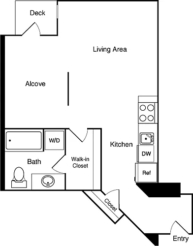 Floor plan Studio 422 NW