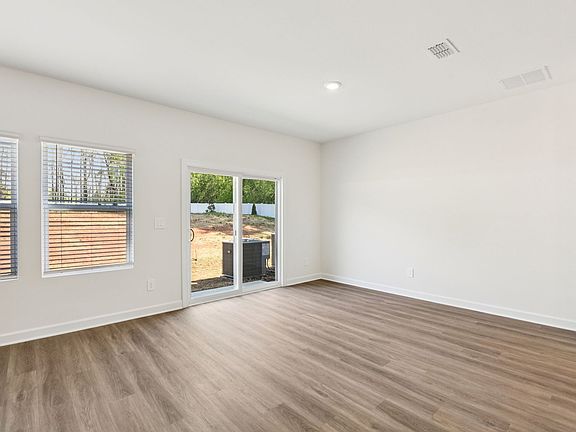 The great room offers an abundance of natural light.